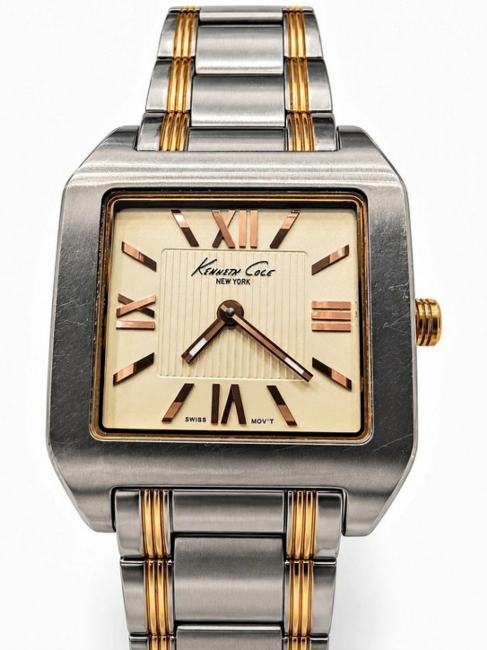 Kenneth Cole K S4000 Two-Tone Watch Silver & Gold
